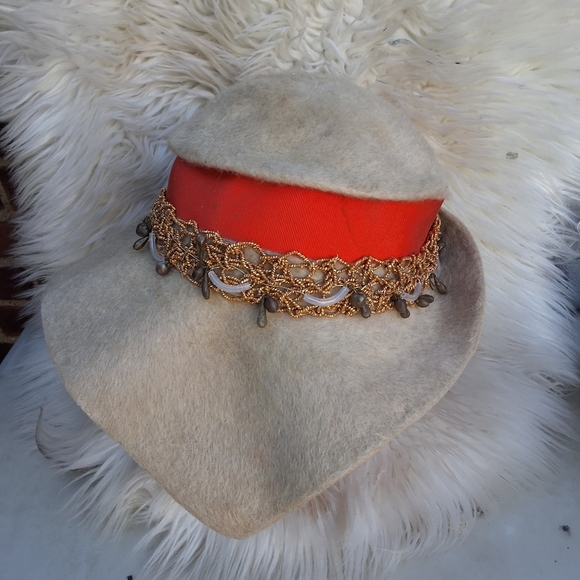 1940s felted wool‎ asymmetrical hat - Picture 8 of 16